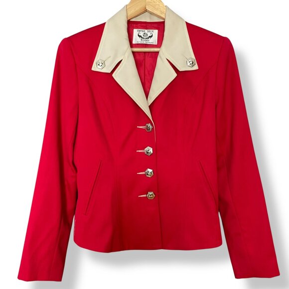 Vintage Blazer Rodeo Queen Retro 90s Power Suit Large Buttons Bold Funky Woman - Picture 1 of 16